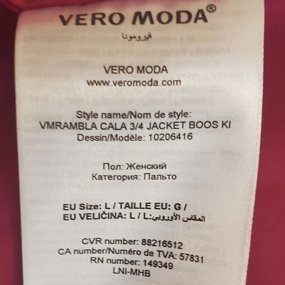 Vero ModaRambla Cala Double-Breasted Coat (Size- L) - Picture 9 of 10